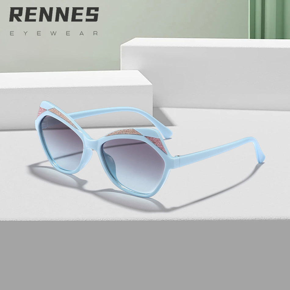 Children’s Irregular Color-Blocked Cat-Eye UV400 Sunglasses
