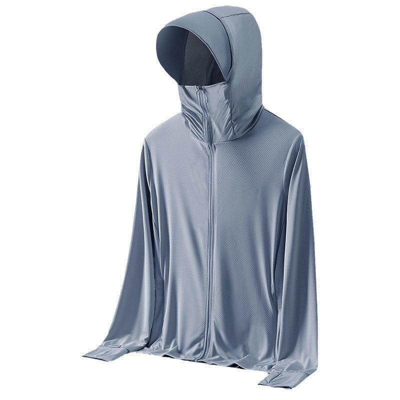 Men's Ultra-Thin Ice Silk Outdoor Fishing Sunscreen Jacket