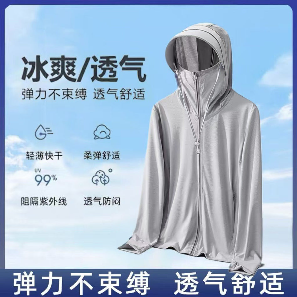 Men's New Ice Silk Breathable Anti-UV Outdoor Sports Fishing