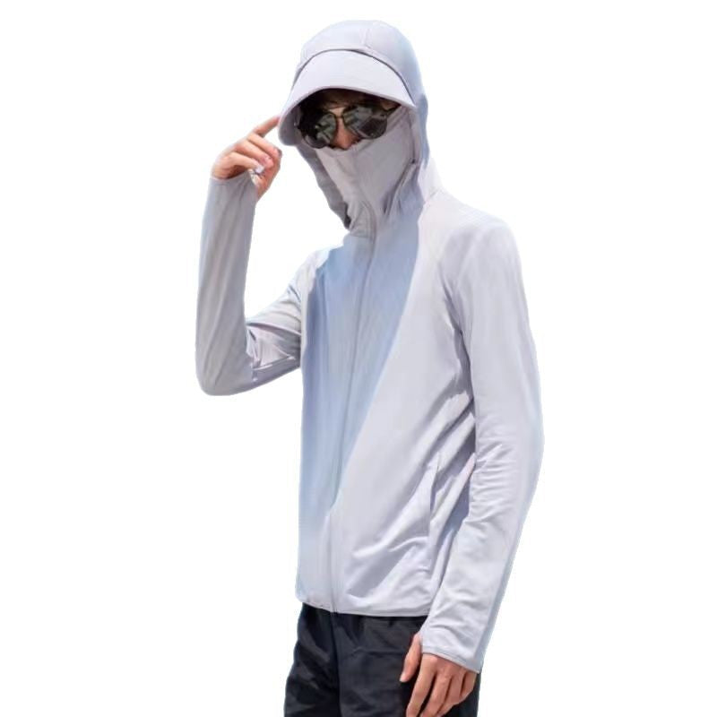 Men's New Ice Silk Breathable Anti-UV Outdoor Sports Fishing