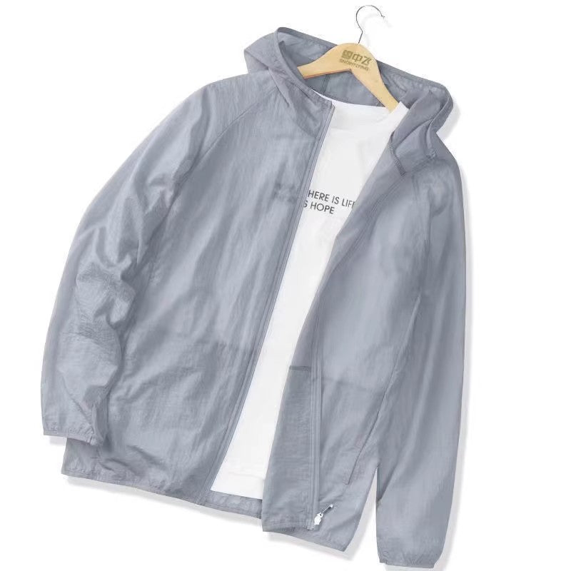 Unisex Ice Silk Quick-Drying Ultra-Thin Anti-UV Cardigan Jacket