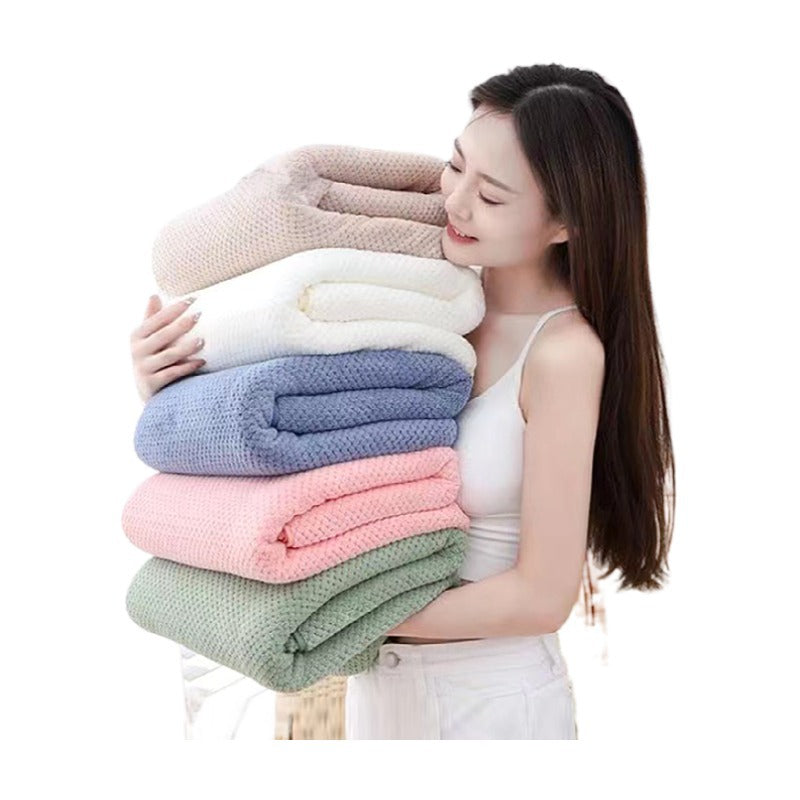 Coral Fleece Pineapple Bath Towel Type A Large Thick Absorbent