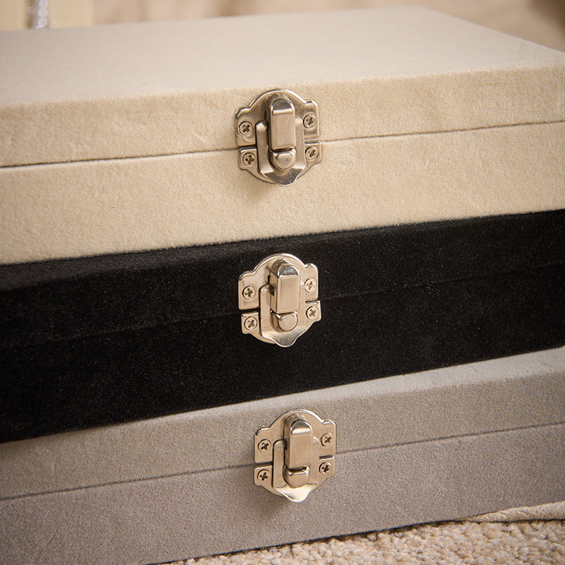 High-End Buckle Jewelry Box Large Capacity Drawer Storage