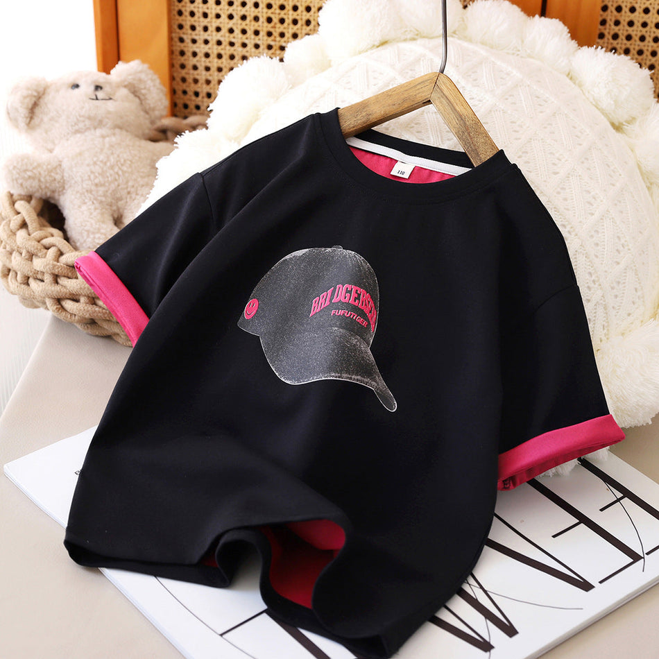 Boys Cotton Blend Long Sleeve T-Shirt Crew Neck Summer Top