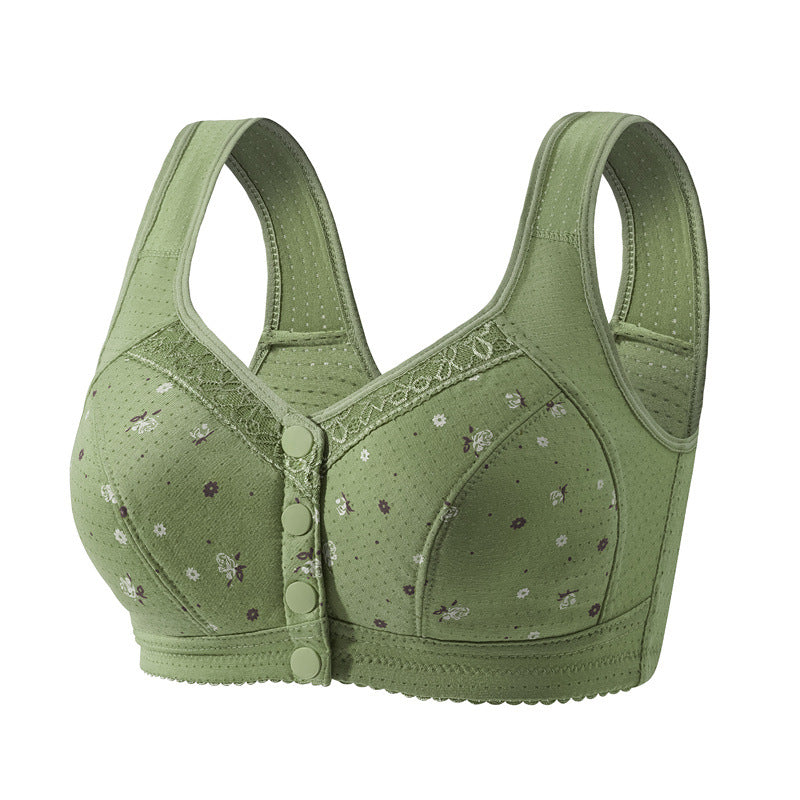 Front-Button Cotton Vest Bra for Women Lightweight Summer Comfort