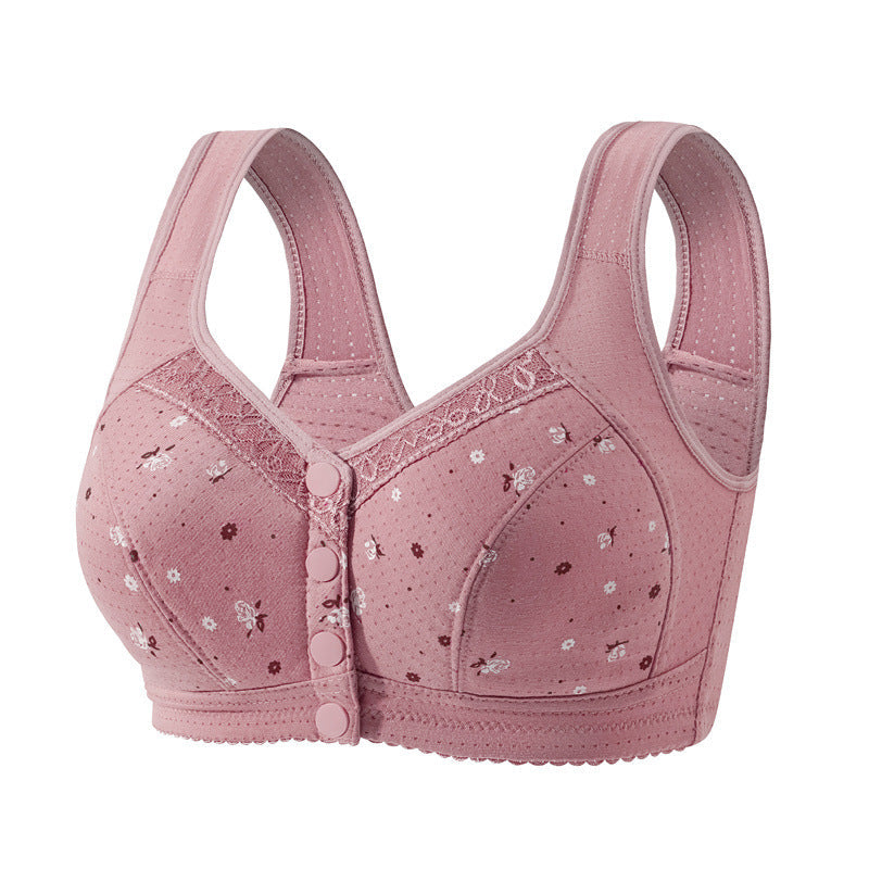 Front-Button Cotton Vest Bra for Women Lightweight Summer Comfort