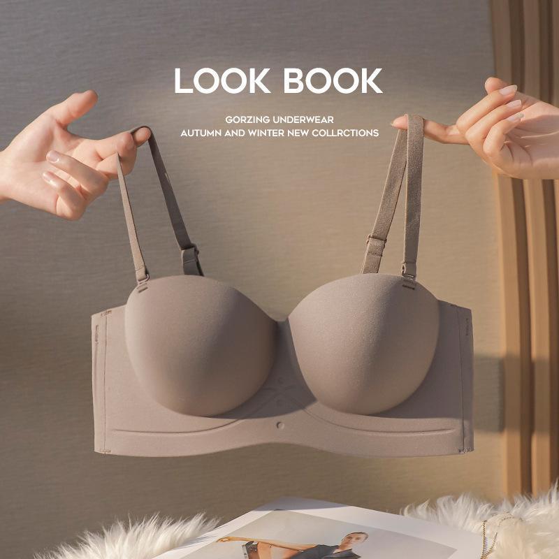 Strapless Seamless Tube Bra Push-Up Anti-Sagging Wireless Gathered Fit