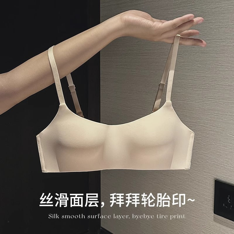 Japanese Seamless Half Cup Push-Up Bra Thin Wireless Anti-Sagging