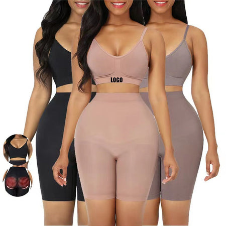 Seamless Sling Sports Bra Set High Waist Hip Lift Shapewear Suit