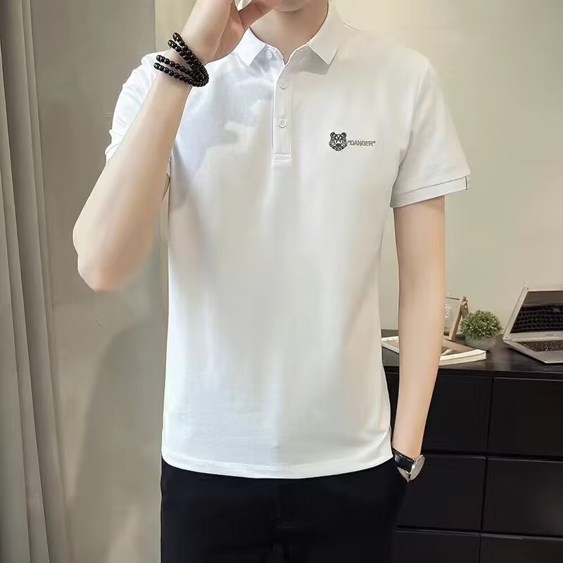 Men’s Breathable Embroidered Short Sleeve Polo Shirt