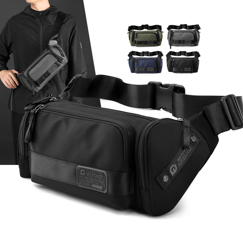 Men's Waterproof Outdoor Waist Bag with Large Capacity Design