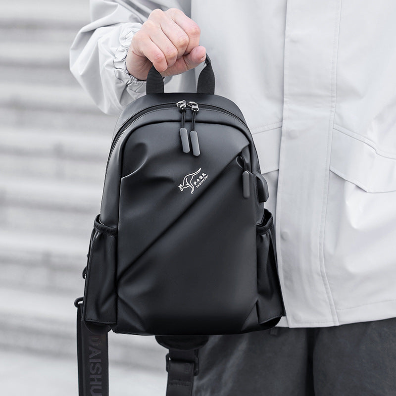 Men's Waterproof Chest Bag with USB Large Capacity Design