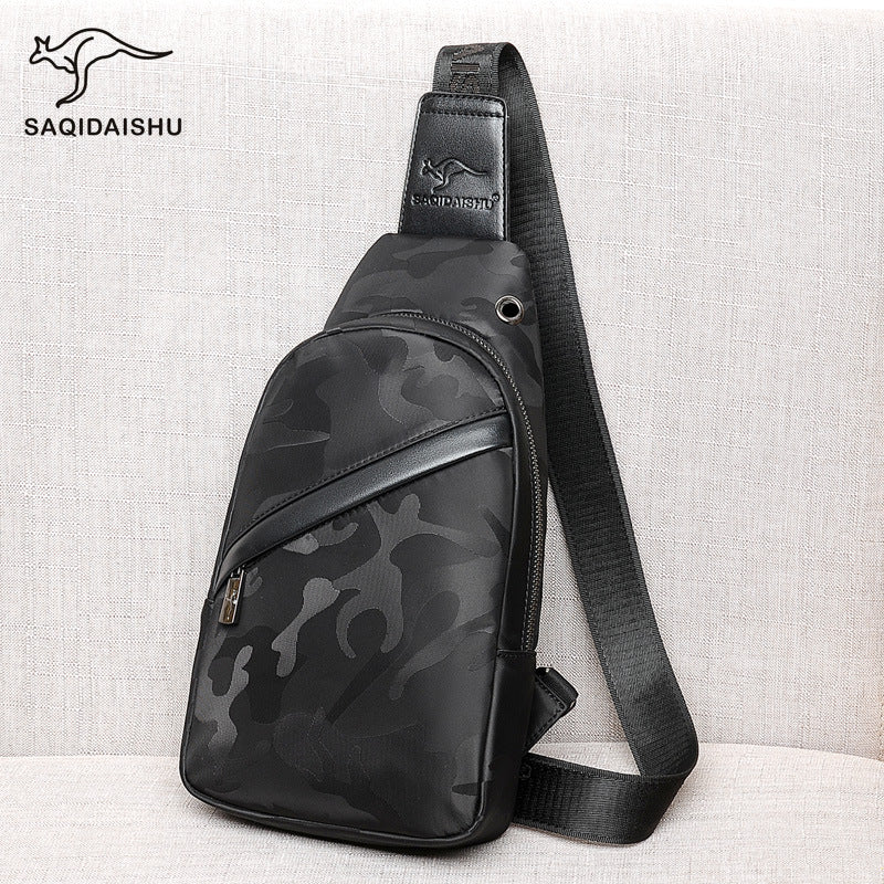 Men's Oxford Chest Bag with Wear-Resistant Casual Design