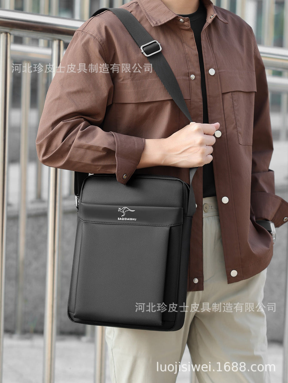 Men's Waterproof Oxford Crossbody Shoulder Bag with Minimal