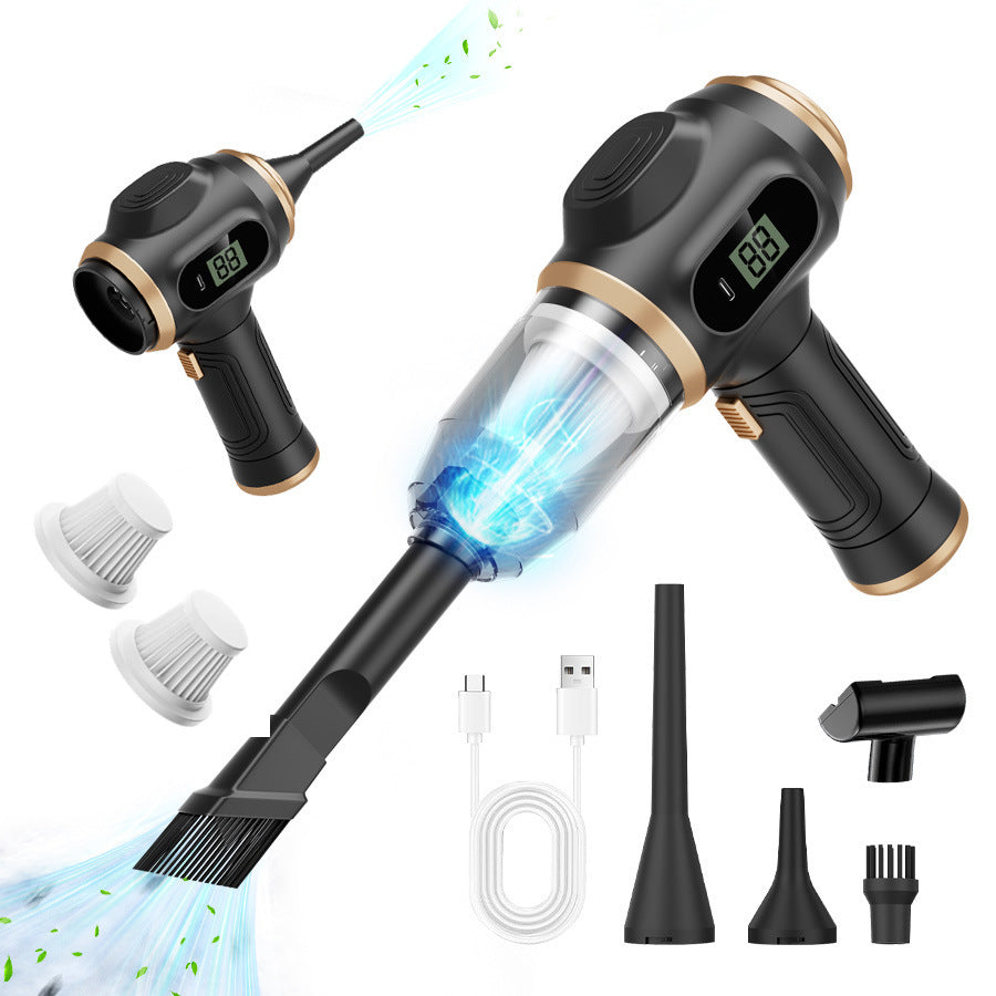 Black Wireless Portable Car Vacuum Cleaner High Suction Blower All-in-One