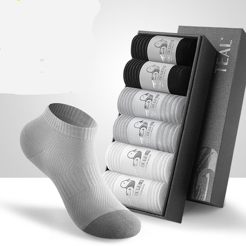 PACK OF 6-Men's Breathable Silver Fiber Sports Socks with