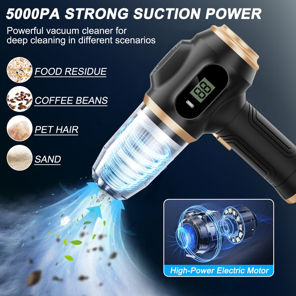 Wireless Handheld Car Vacuum Cleaner Suction Blower High Power