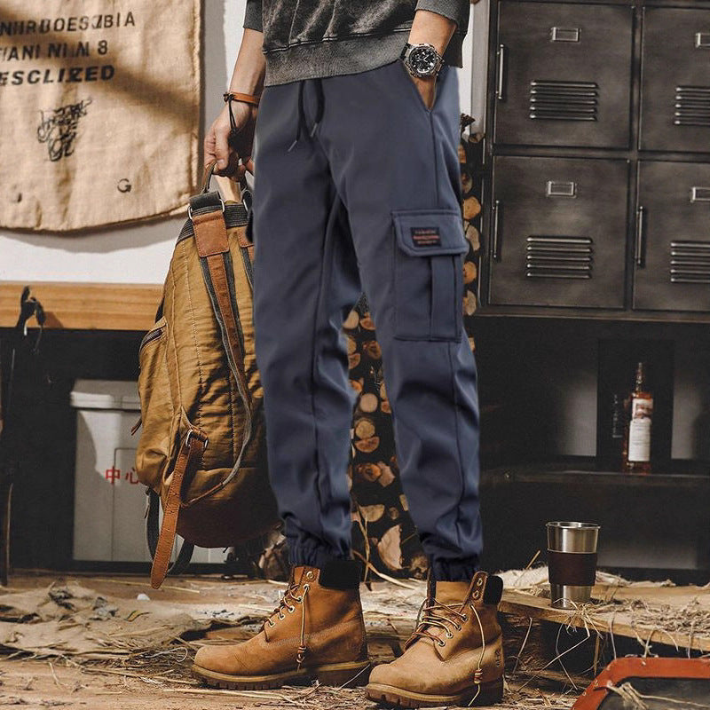 Men's Japanese Style Workwear Casual Loose Fit Cargo Pants