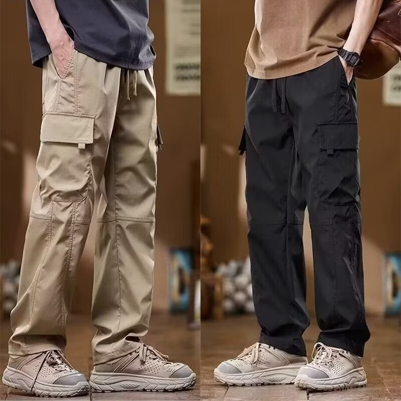 Men's Loose Fit Multi-Pocket Cargo Pants Workwear Style Casual