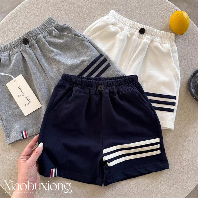 Elite Children's Cotton TB-Style Summer Five-Point Pants