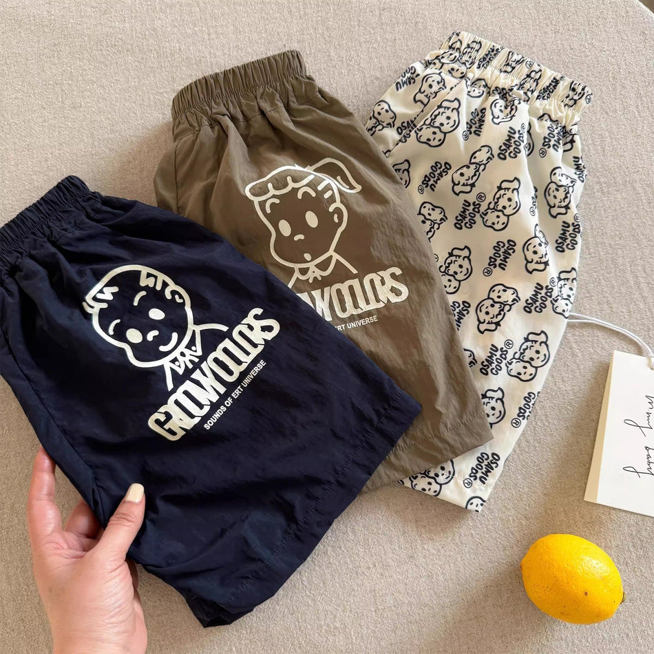Elite Children's Japanese-Style Cartoon Quick-Dry Summer Shorts
