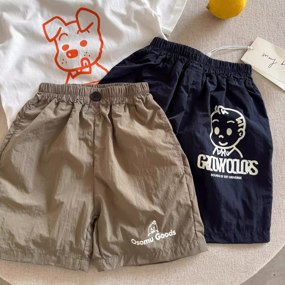 Elite Children's Japanese-Style Cartoon Quick-Dry Summer Shorts