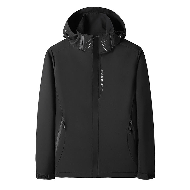 Men's Waterproof Windproof Casual Jacket Loose Fit Sports Coat