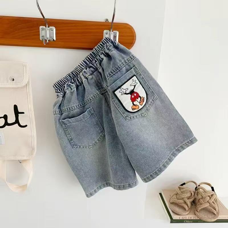 Elite Boys' All-Match Denim Summer Five-Point Pants