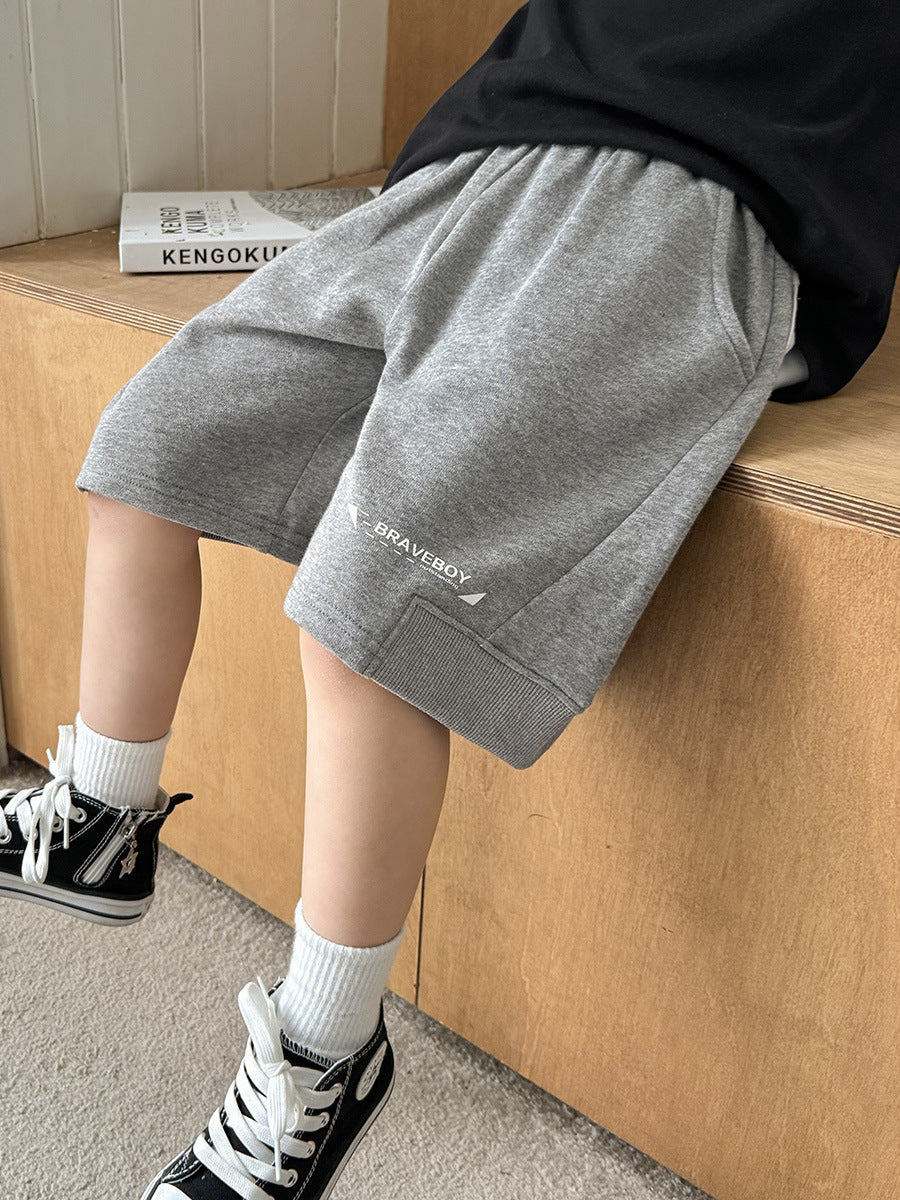 Elite Boys' Korean-Style Loose Summer Sports Five-Point Pants