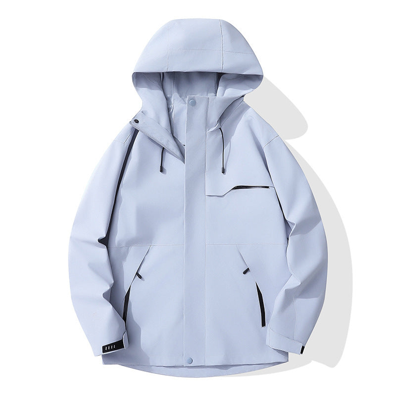 Unisex Waterproof Outdoor Travel Jacket Windproof Hooded Coat