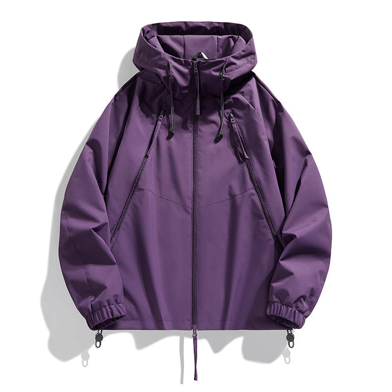 Men's Hooded Workwear Jacket Loose Fit Outdoor Casual Coat