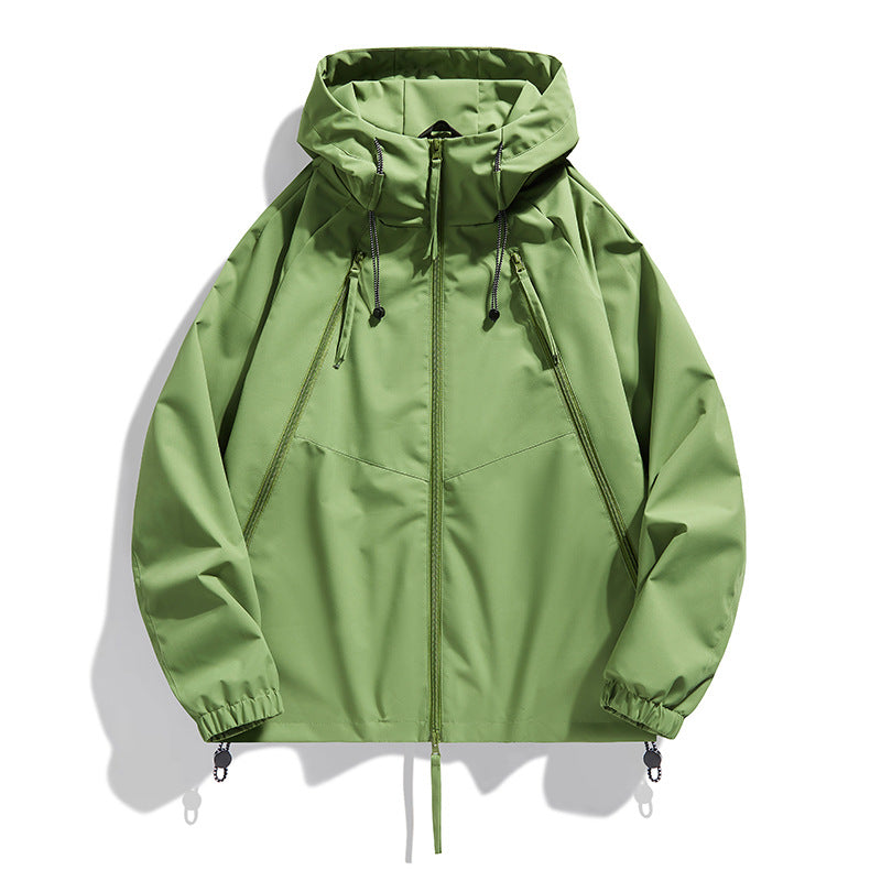 Men's Hooded Workwear Jacket Loose Fit Outdoor Casual Coat