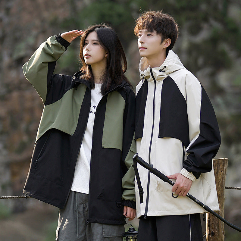Men's Hooded Workwear Jacket Loose Fit Outdoor Casual Coat