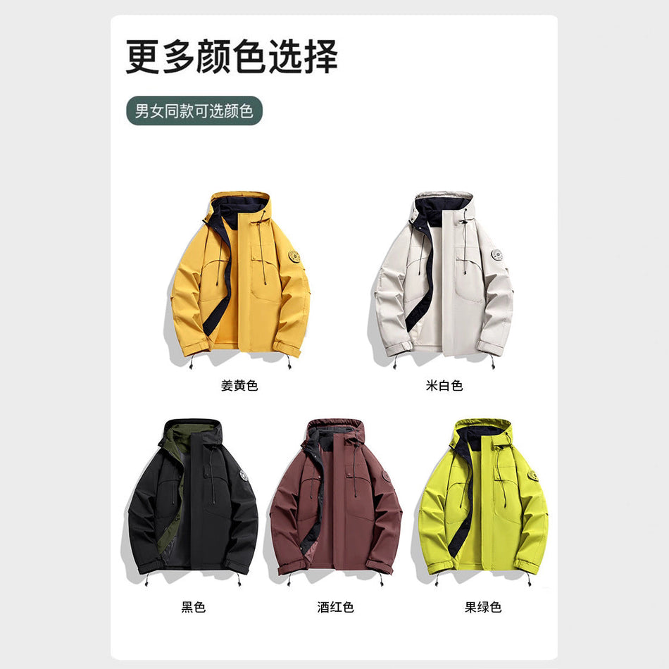 Men's Hooded Workwear Jacket Loose Casual Outdoor Coat