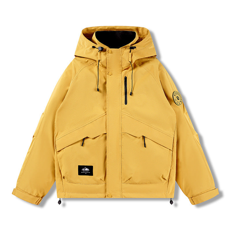 Men's Hooded Workwear Jacket Loose Fit Casual Outdoor Coat