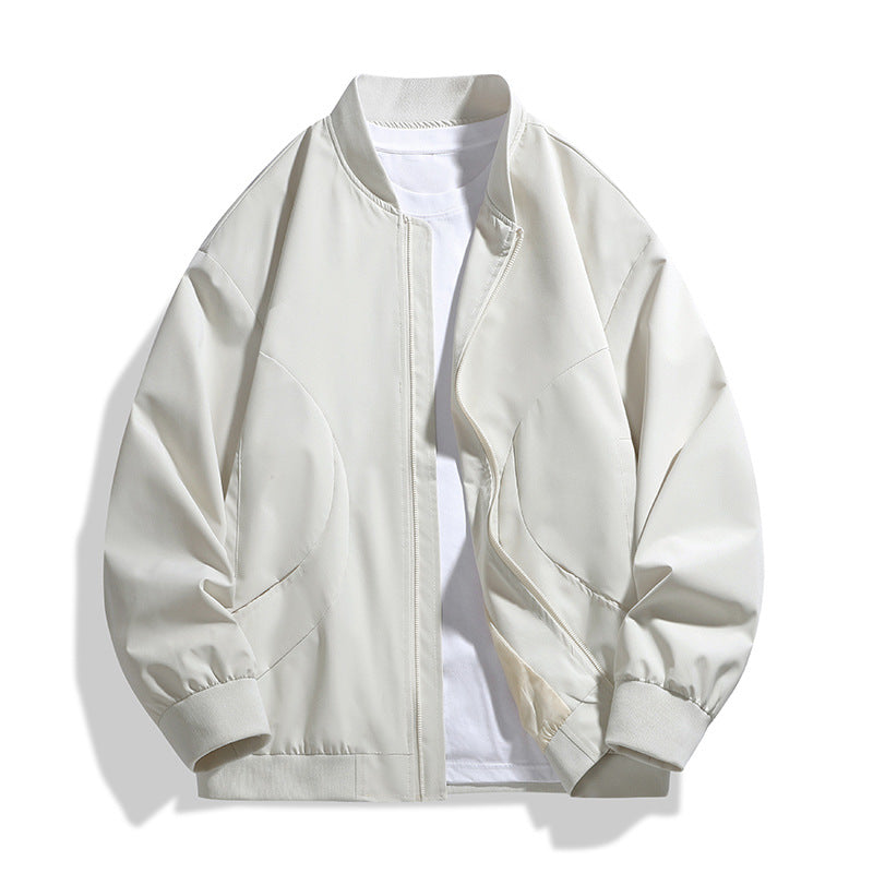 Men's Casual Baseball Collar Flying Jacket Lightweight Windproof