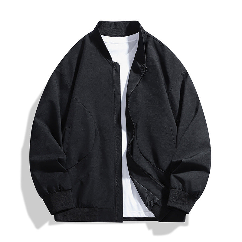 Men's Casual Baseball Collar Flying Jacket Lightweight Windproof