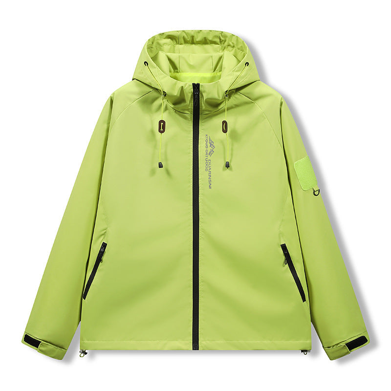 Men's Hooded Waterproof Multi-Pocket Outdoor Mountaineering