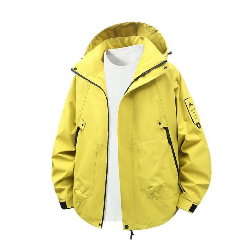 Unisex Hooded Waterproof Windproof Outdoor Couple Jacket
