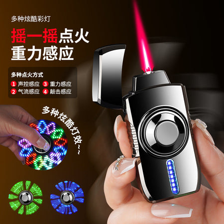 Th662 matte Metal Gyro Intelligent Voice-Activated Windproof Lighter Gift for Men