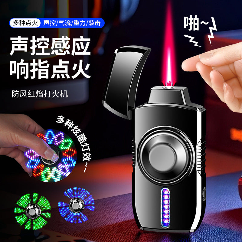 Metal Gyro Intelligent Voice-Activated Windproof Lighter Gift for