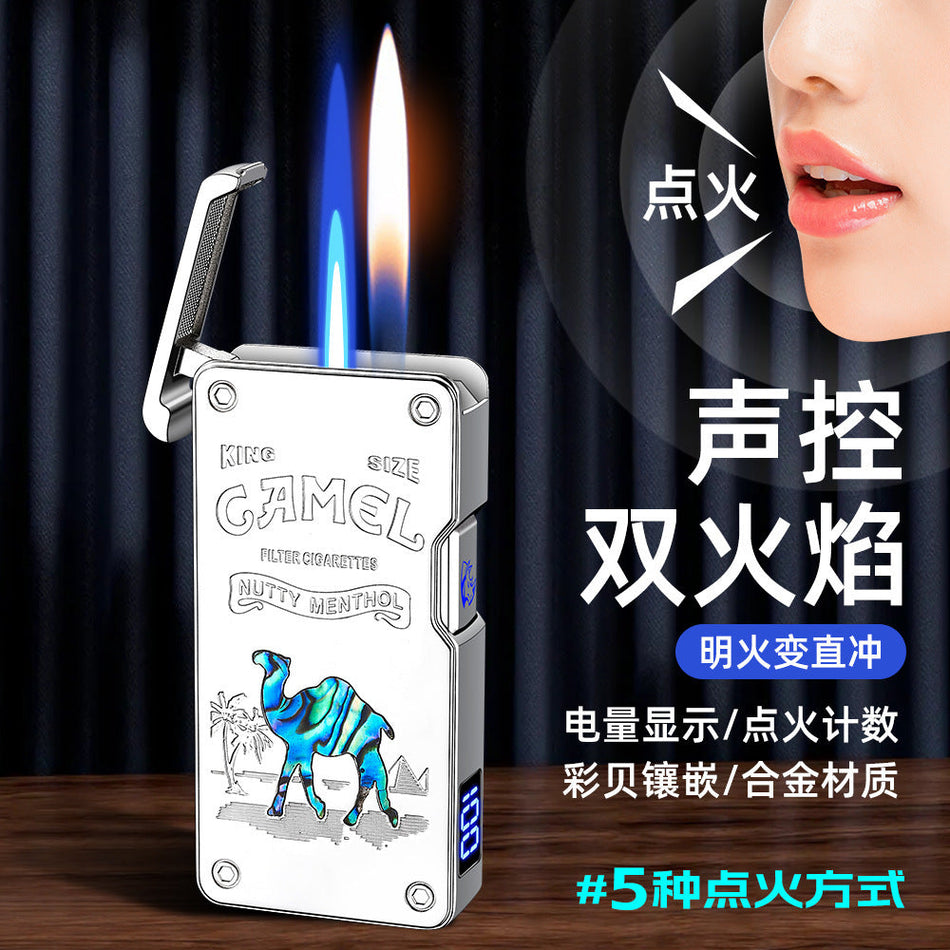 Rechargeable Voice-Controlled Dragon Design Dual Flame Alloy