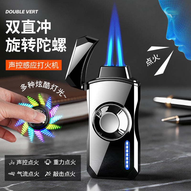 Smart Voice-Activated Fingertip Gyro Spinning Windproof