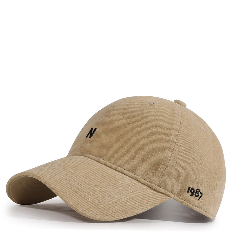 Unisex Cotton Embroidered Baseball Cap Korean Style Sunshade Hat