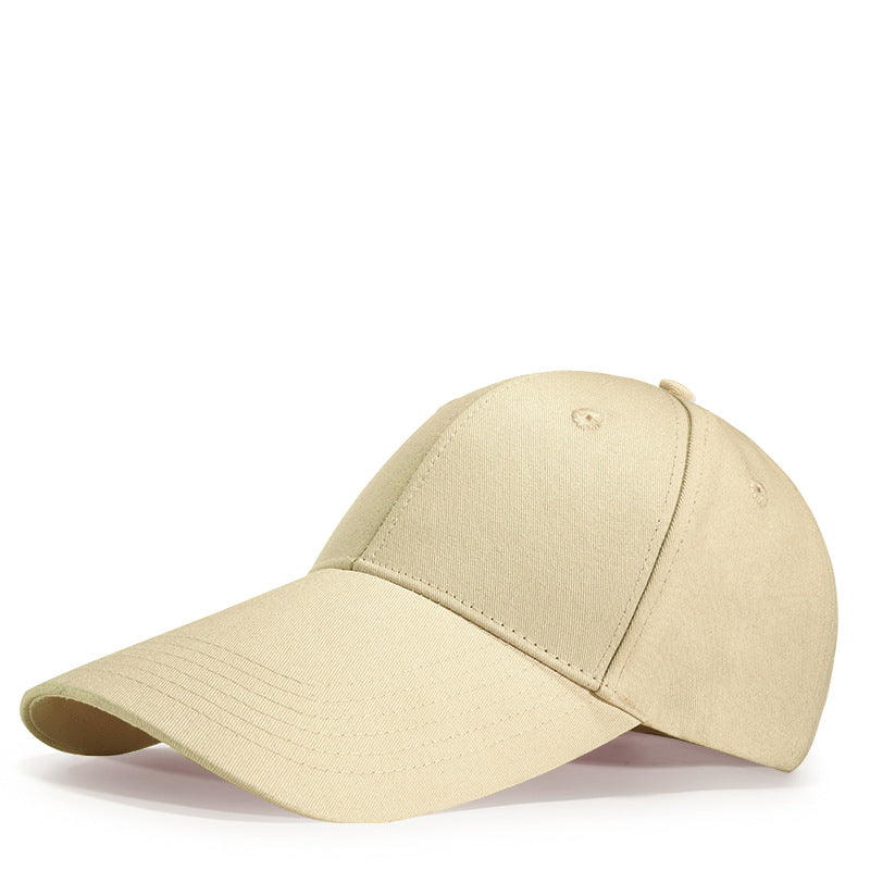 Unisex Cotton Long Brim Baseball Cap Japanese Style Sunshade Hat