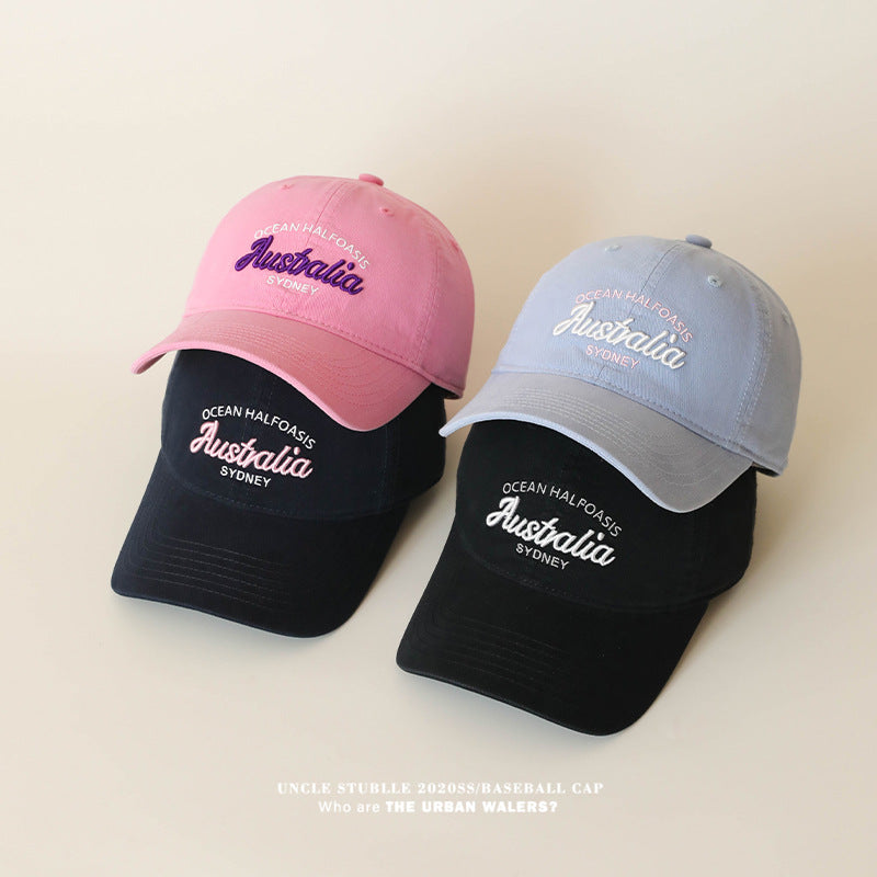 Korean Style Embroidered Unisex Fashion Kids Baseball Cap