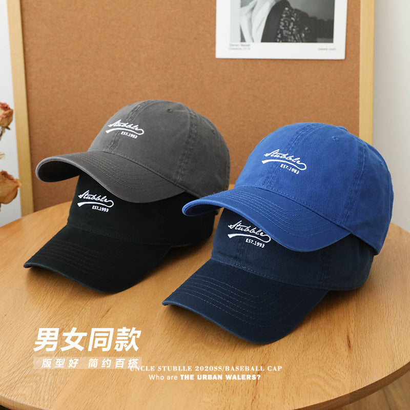 Korean Style Soft Top Embroidered Unisex Baseball Cap