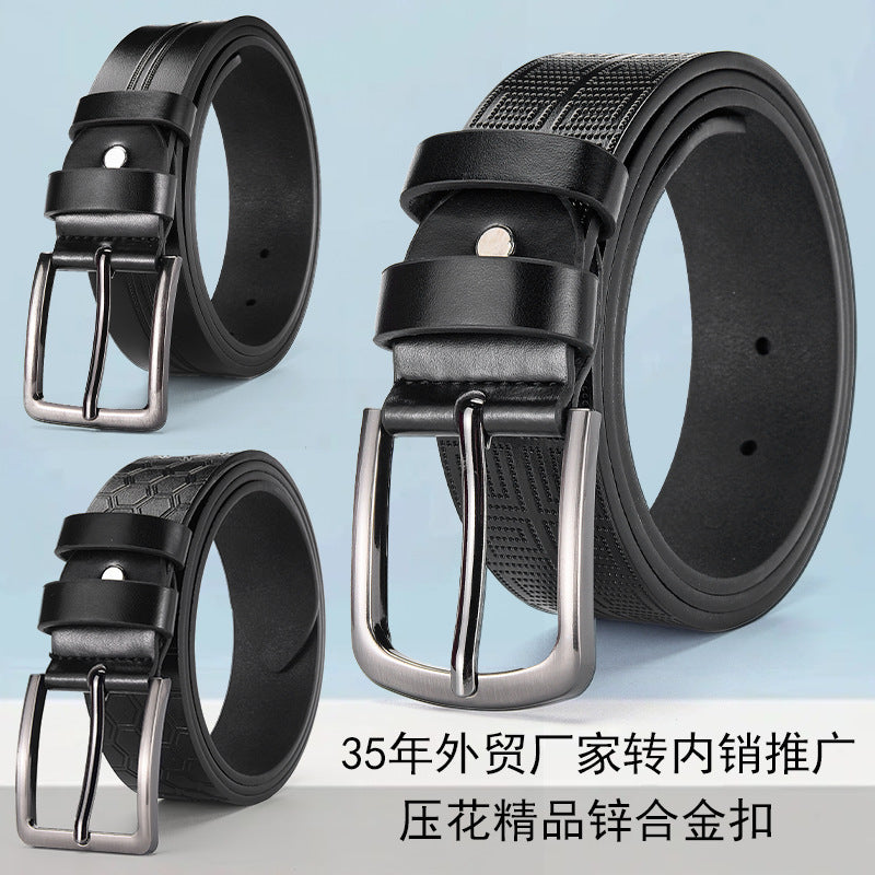 Men's Business Casual Pin Buckle Belt for Denim Wear