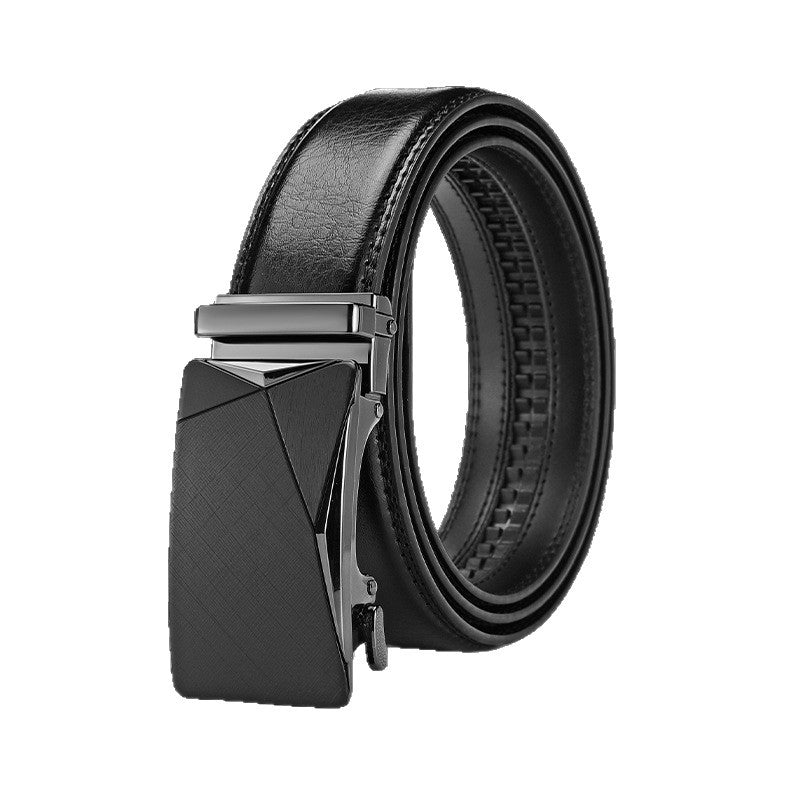 Business Versatile Black men's Double-Sided Genuine Leather Business Belt