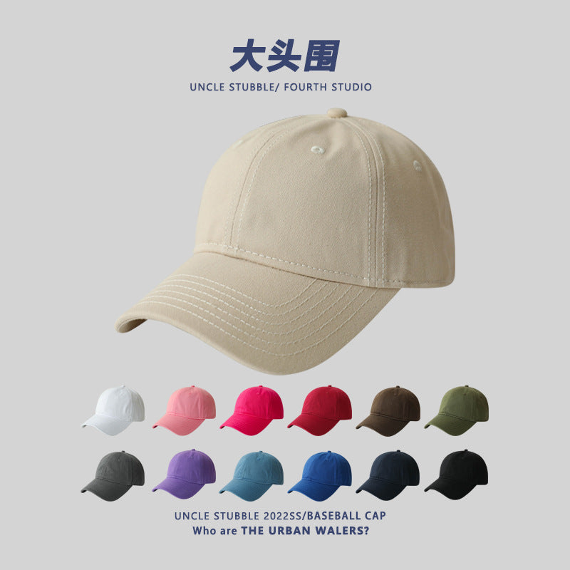 Solid Color Soft Top Unisex Large Size Baseball Cap